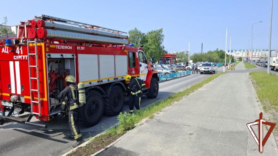Действия по ликвидации пожара отработали росгвардейцы на ведомственных объектах в Югре
