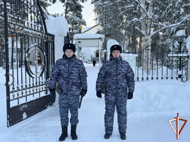 В Югре Росгвардия обеспечила безопасность во время празднования Крещения Господня